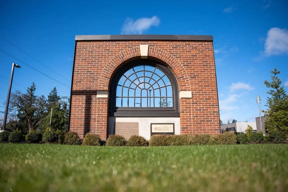 Robert Libke Police Station brick arch monument